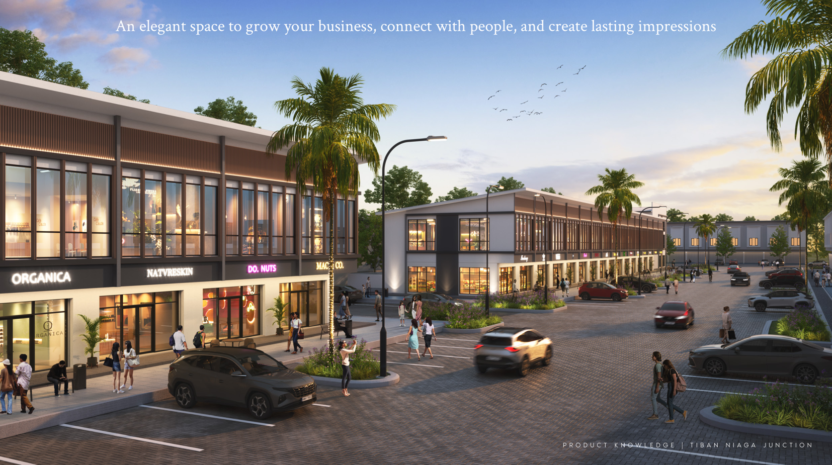 Perspektif sudut depan Tiban Niaga Junction